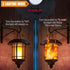 2 Pack Dynaming Solar Flame Wall Lanterns, Outdoor Solar Wall Hanging Lights, Flickering Flame LED Lights Auto On/Off