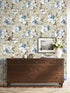 HAOKHOME 94030-2 Vintage Damask Wallpaper Peel and Stick Tan/Cream/Blue for Bedroom Contact Paper