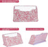 Business Card Holder Stand for Office - Professional Luxury Display with White Crystal Accessories (Pink)