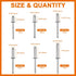 ISPINNER 100pcs Aluminum Blind Rivets Assortment Kit, 6 Sizes, 3/16" x (5/16" 3/8" 1/2" 5/8" 3/4") Silver