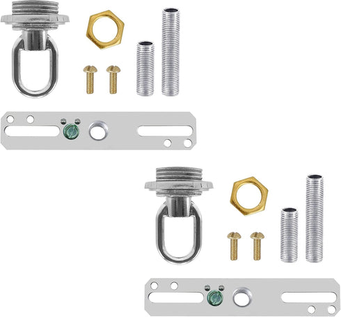 ECUDIS Light Fixture Cross Bar Kit, 1/4 IP Center Lamp Screw Collar Canopy