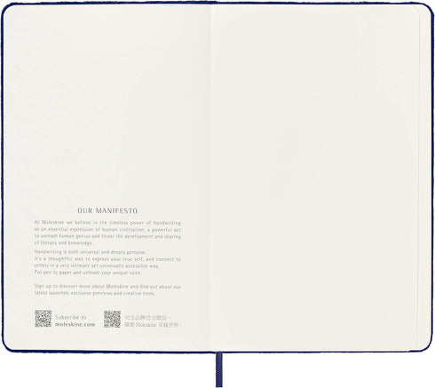 Moleskine Limited Edition Velvet Notebook, Hard Cover, Large (6" x 9"), Ruled/Lined, Iris Purple, 240 Pages