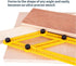 POWERTEC Multi Angle Measuring Ruler for Woodworking, Crafting, and Tile Cutting, ABS Plastic Angle Finder