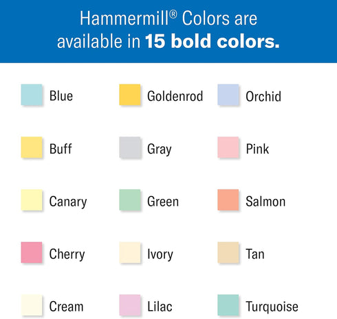 Hammermill 20 lb 11 17-1 (500 102152R Colored Paper, Canary Printer Paper, x Ream Sheets) - Made in the USA, Pastel