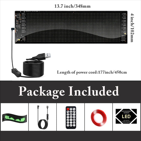 Generic 13.7"4", Programmable IP65 Flexible LED Display Sign Scrolling LED Sign Board with APP & Remote Control, DIY