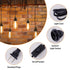Filltown 15Ft 2 Pack, E26/E27 Plug in Pendant Light Hanging Lights with Plug in Cord, Socket Hanging Lamp Light Cord