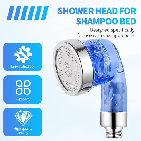 1Pcs 3 Blue Shampoo Bowl Sprayer Head with Filter Salon Shampoo Bowl Faucet Sink Sprayers Lava Cabezas Para Peluquera