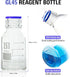 ALWSCI 250ml Graduated Round Glass Media Storage Bottle with Blue GL45 Screw Cap, Borosilicate Glass, 1 Pack