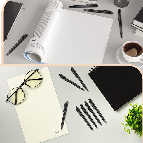 Eaasty 100 Pcs Mini Pen Bulk, 0.7 mm Small Retractable Ballpoint Tiny Black Ink Pens for Pocket School Journal