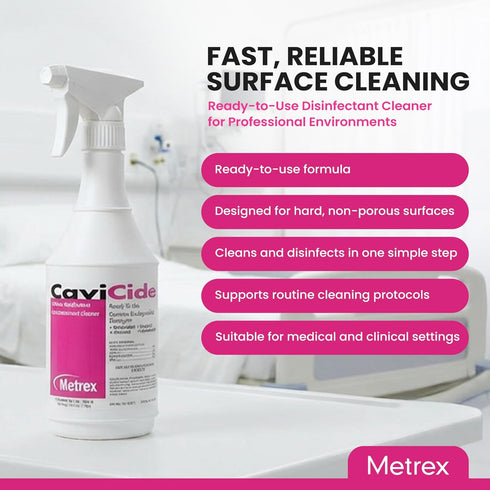 Metrex 24 Oz CaviCide Surface Disinfectant Cleaner Spray, Ready-to-Use Disinfecting Spray, All Purpose Cleaner