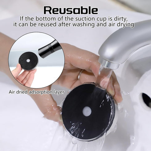Suction Hooks, 2 Pack Vacuum Suction Cup Hooks, Removable and Reusable Heavy Duty Hooks for Bathroom Kitchen