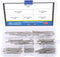 Glarks 90Pcs 304 Stainless Steel Cotter Pin Clip Assortment Kit - Key Fastener Fitting