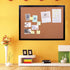 Black Cork Board Bulletin Board 17.7"X 13.3" Oak Wood Finish Frame for Office Home School Wall