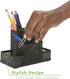 Mind Reader EMPORG2-BLK, Black - 2 Piece Cup, Pen, Pencil, Paperclip Holder, Office Supplies Storage Organizer