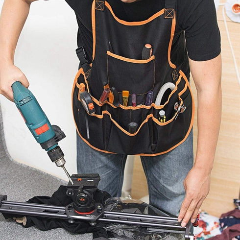 Woodworking Apron with 16 Pockets, Adjustable Size, Durable Canvas Construction for Men and Women