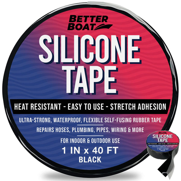 Better Boat Heavy Duty Silicone Tape, Self Fusing Plumbing Tape for Leaks, Water Pipe Rubber Hose Repair