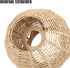 5.5x5.9 Inch, Cabilock Woven Lamp Shade with Metal Frame, Boho Round Small Lampshade Replacement, Woven Light Shade