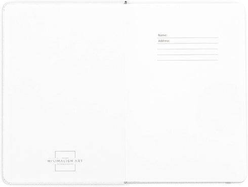 Minimalism Art, Premium Hard Cover Notebook Journal, X-Large Size, Master A4 8.3" x 11.4", 186 Numbered Pages, Gusseted