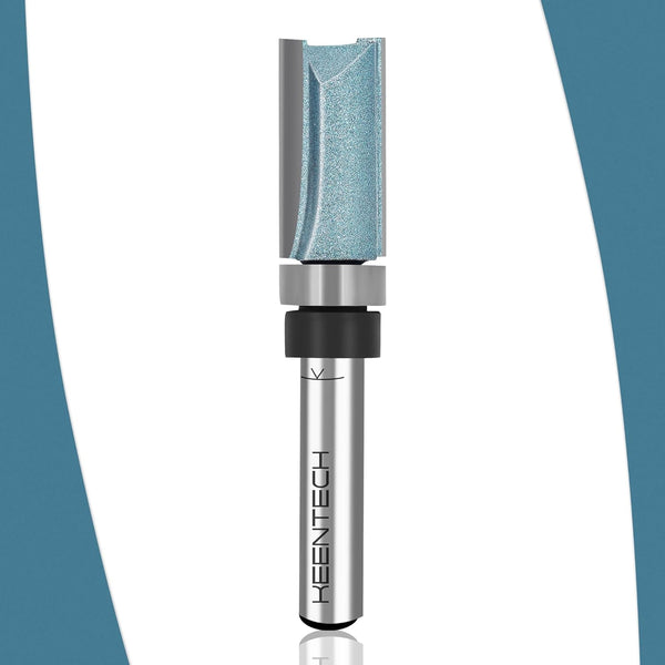 KEENTECH Router Bits, 1/4" Shank Flush Trim Bit, Heavy Duty Woodworking Cutting Tool