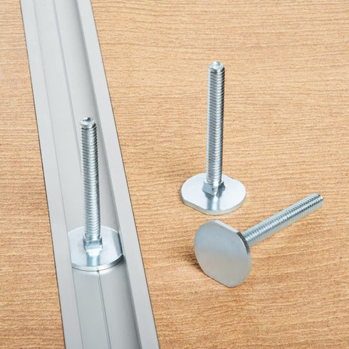 POWERTEC 71614 Miter T Locking Bolts, Improved Flange Bolt & T-bolt Accessory for 3/4" x 3/8" Miter Gauge Slots on Table Saws, Router Table & Unisaw to Mount Feather boards, and Jigs, 10PK by POWERTEC