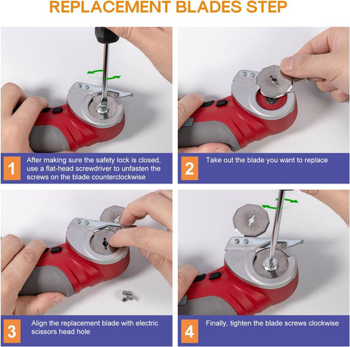 VLOXO WA2300 Replacement Rotary Blades for VLOXO AT001 Cordless Electric Scissors (1-1/2")