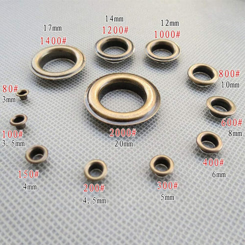 100 Sets Eyelet Punch Die Tool Kits with 150# 4mm Eyelets and Punch Tool for Leather Craft and DIY Projects