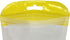 (100, 6.30 inch 9.45 inch) Clear Window Half Yellow Plastic Resealable Bags with Butterfly Hang Hole for Jewelry