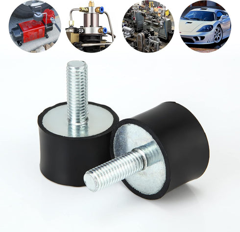 8PCS M8 Rubber Isolator Mounts, Anti Vibration Generator Isolation Mounts for Air Compressors and Diesel Engines