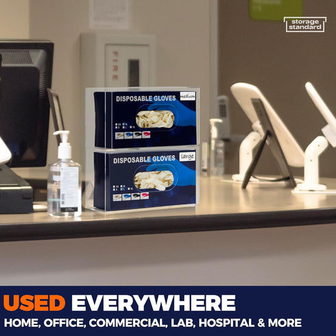 Storage Standard Double Glove Box Holder Wall Mount Glove Dispenser - Disposable Glove Holder Wall Mount Glove Station