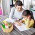 Bamboo Art Supply Organizer, Rotating Holder for 350+ Pencils, Desktop Storage Caddy for Classroom
