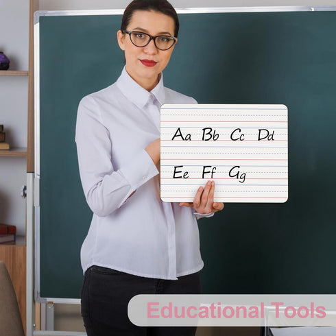Dry Erase Boards for Kids, 32 Pack Double Sided Small Whiteboard with Lines, 9"x12" Mini Boards for Classroom