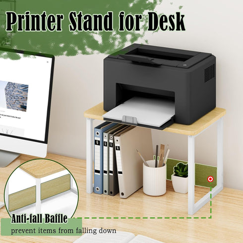 MARTY Printer Stand with Storage for Desk, Desktop Printer Stand Shelf Organzier for Home/Office Heavy Duty Printer