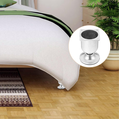 TOMETURE 4pcs Aluminum Alloy Sofa Legs Oval Shape Modern Furniture Feet Metal Cabinet Dresser Desk Side Table Legs
