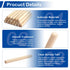 MroMax 20Pcs Wooden Dowel Pins - 8 x 30mm, Approx 5/16" x 1-3/16" Fluted Beveled Hardwood for Furniture DIY Projects