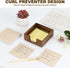 Buqoo Wood Sticky Note Holder with Metal Stencil, 2 Sticky Notes 3"x3", Organizer for To Do Lists