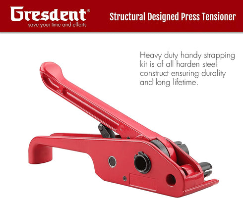 Poly Strapping Tensioner & Cutter Manual Banding Tools for 1/2" -3/4" Width Polyester Strap