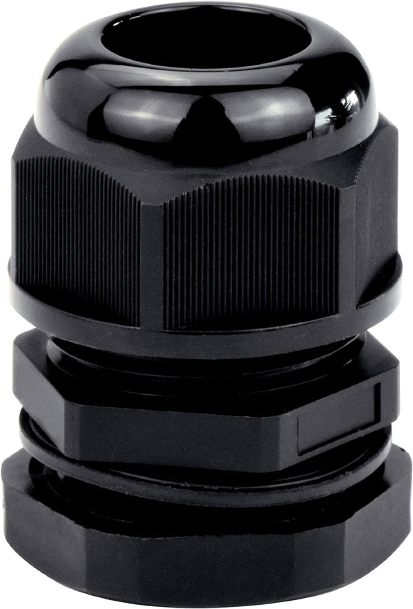 Conextlink 5pcs Waterproof IP68 Nylon Firewall Bushing Grommet Cable Gland Joint for Power Cable (1/0 Gauge, Black)