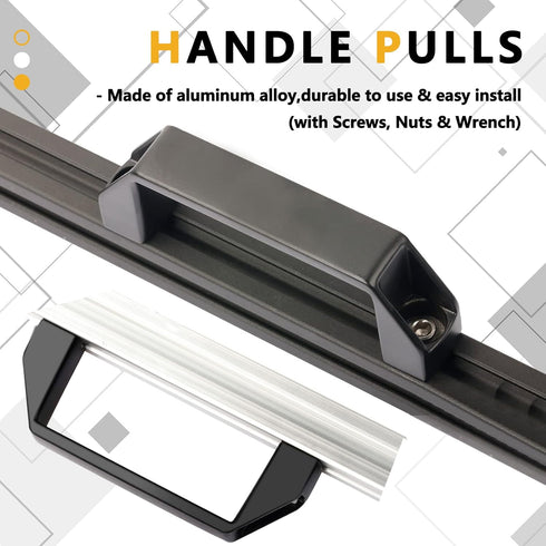 KOOTANS 2 Sets Door Handle and Frame Hinges Install Kit for 20x20 Aluminum Extrusion Profile Slot