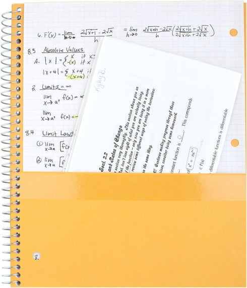 Five Star DuraShield Notebooks, 4 Pack, 1-Subject, Wide Ruled Paper, 10-1/2" x 8", 100 Sheets, Black, Red, Electric