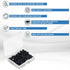 Juvielich 100Pcs M2 M2x0.4mm Clinching Hex Lock Nuts Carbon Steel Tiny Nylon Insert Hex Lock Nuts Self-Locking Nuts