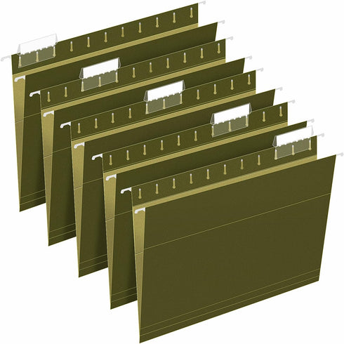 RAZCC 30 Pack Reinforced Hanging File Folders, Letter Size, Designed for Bulky Files with Adjustable Tabs