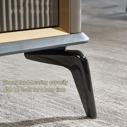 YAVVAY Black,15cm/5.9in) Sofa Legs, Light Luxury Furniture Legs, Gun Black TV Cabinet Legs, Bathroom Cabinet Support