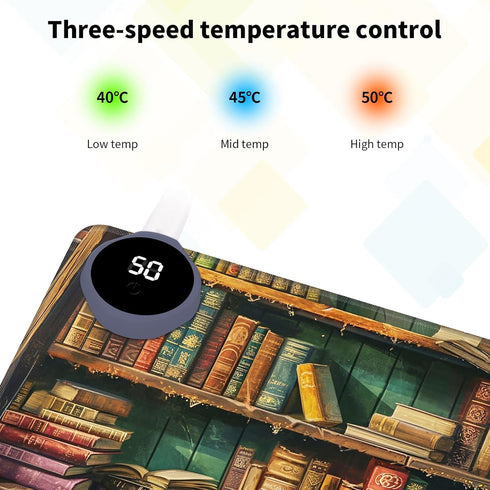 Mxfdegf 3 3 31.5 13 inch Warm Desk Pad, Warm Mouse Pad Gaming, Office Desk Mat,with Levels Heated & Hours Auto Shut - x