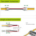 2Pin 10mm 10mm Strip & Wire Led Strip Light Connector for Width COB/SMD Single Color Led Strip