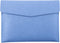 Enyuwlcm PU Leather A4 File Folder, Waterproof Portfolio Envelope Case with Snap Closure, Blue Color