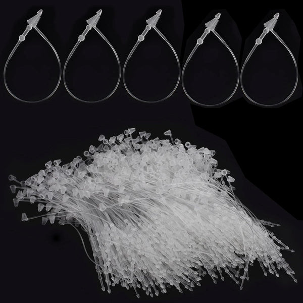 3" Plastic Fastener Clear Hang Tag, Snap Lock Plastic Tag Fasteners for Retail Store Clothing Price Tags (2000 Pcs)