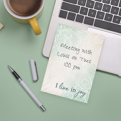 Motivational Affirmation Sticky Note Pad Assortment / Set of 5 Multicolor Note Pads / 4" x 6" / 50 Sheets Per Pad