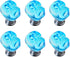 HDJNal 6 pcs Crystal Skull Drawer Knobs and pulls, Glass Crystal Cabinets Knobs