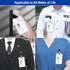 JINEASY 2 Pack White Hard Plastic ID Badge Holder, Vertical Lanyard ID Card Case