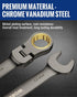 8-piece Set, 9-17 mm, 72-Teeth, WORKPRO Flex-Head Ratcheting Combination Wrench Metric Cr-V Constructed, Nickel Plating